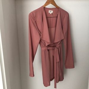 Pink chiffon duster